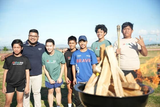 Participants Gather Beside the Ceremonial Fire