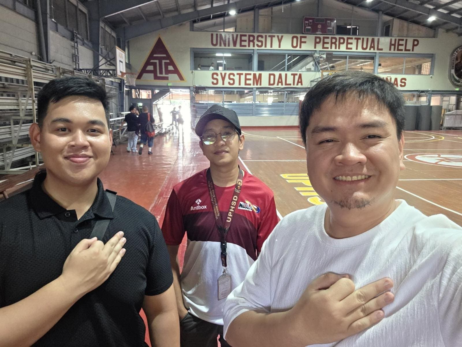The committee visits the University of Perpetual Help System DALTA gymnasium, the confirmed venue for BIDA Games 2026.