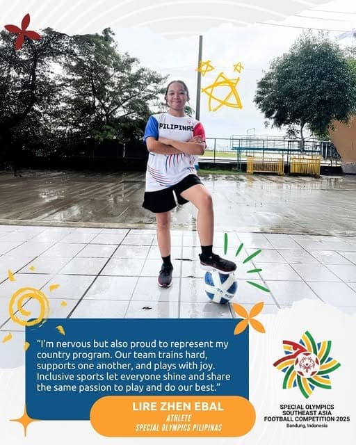 Lire shares her excitement ahead of representing the Philippines at the Special Olympics Southeast Asia Football Competition.